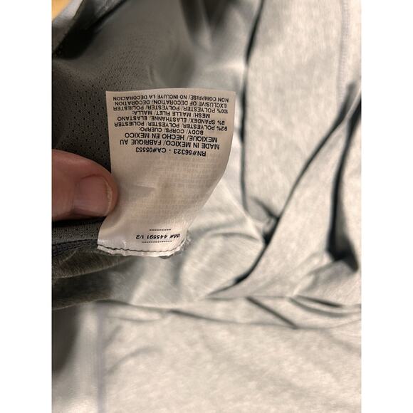 Nike Men's 2XL Gray Polyester T-Shirt Pro Combat Fitted Dri Fit Short Sleeve - Picture 6 of 8